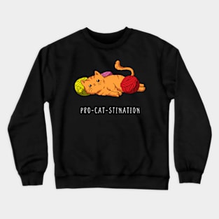 Procrastination Cat Crewneck Sweatshirt